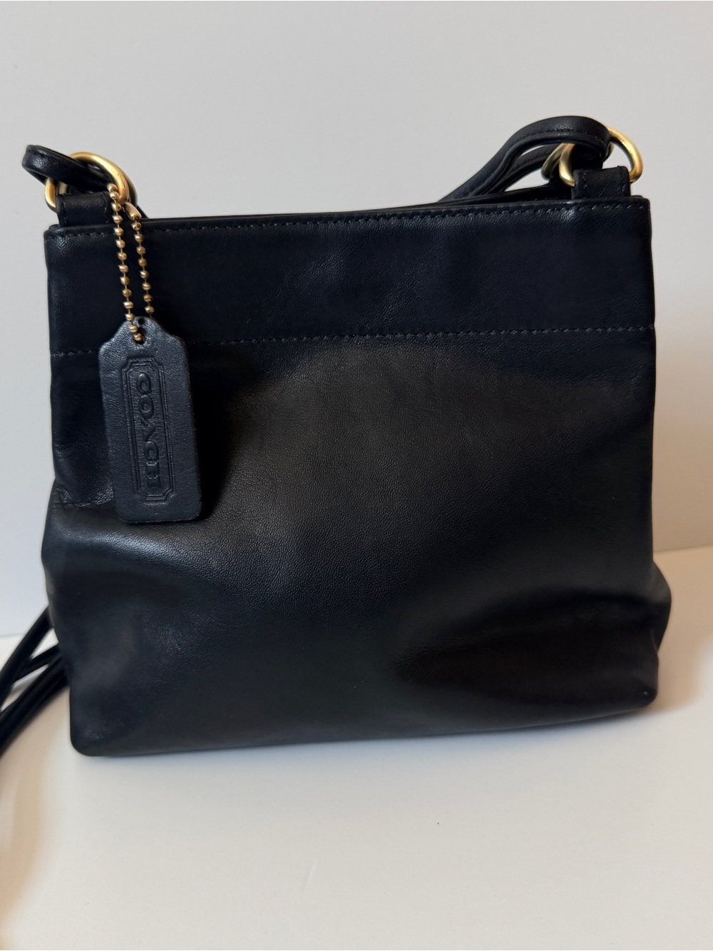 Vintage Coach Dixon Mini Black Leather Bag